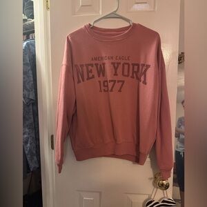 American Eagle Outfitters Dusty Rose New York 1977 Crewneck Sweater Medium